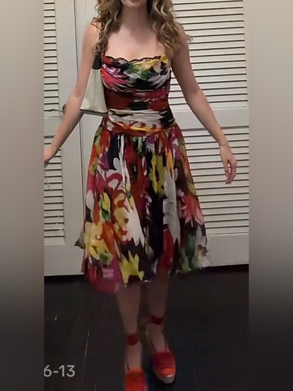 DVF Diane Von Furstenberg Kseniya Silk Floral Midi Dress - size 4